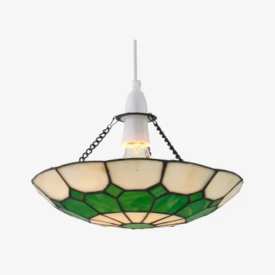 The Range Totnes Easy Fit Glass Pendant Shade - Tiffany Decorated Glass