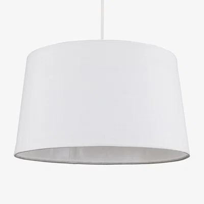 The Range Modern Tapered White Faux Linen Ceiling Pendant Table Lamp Light Shade - White