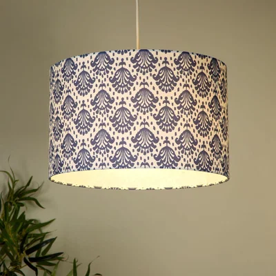 The Range Print Drum Shade - Blue