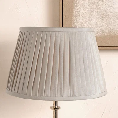 The Range 40cm Poly Cotton Pleated Lamp Shade For Table Lamps - Cream