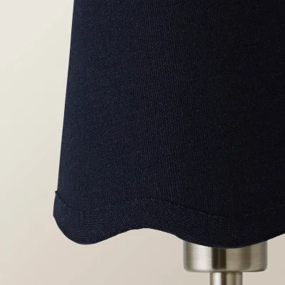 The Range Mabel Extra Small Scallop Edge Linen Lamp Shade - Navy