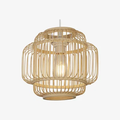 The Range Bamboo Frame Pendant Shade - Neutral