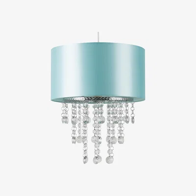 The Range Acrylic Jewel Effect Droplet Blue Ceiling Pendant Light Shade - Blue