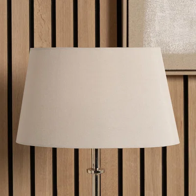 The Range 35cm Oval Ellipse Polysilk Tapered Table Lamp Shade - Brown
