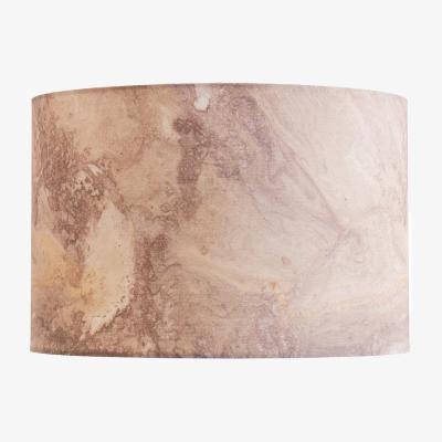 The Range Leanne Marble Effect Easy Fit Ceiling Drum Lamp Shade - Neutral