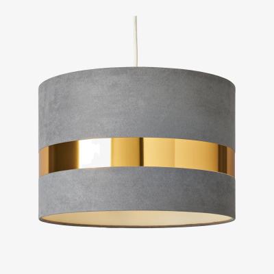The Range Siobhan Metallic Band Drum Easy Fit Shade - Grey