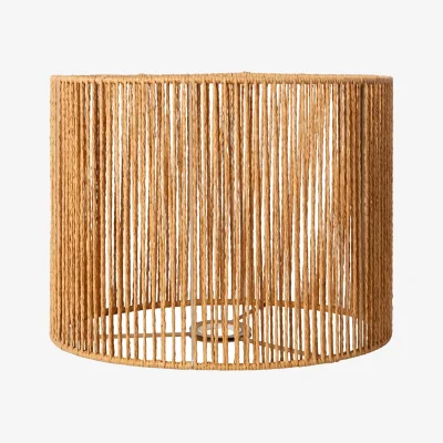 The Range Lampshade Boho Woven Paper Rope Wide Compatibility,Iron Frame Yellow - Yellow