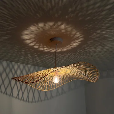 The Range TULUL Large Bamboo Lamp Shade Easy Fit Lampshade - Bamboo