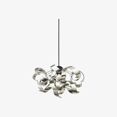 The Range Chrome Ribbon Easy Fit Pendant Shade  - Silver
