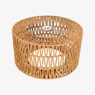 The Range Lamp Shade Boho Woven Light Shade Iron Paper Rope Living Room Yellow - Yellow