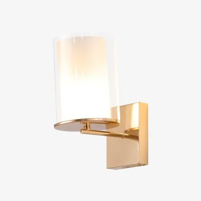 The Range Durable Glass Lampshade Wall Light - Golden