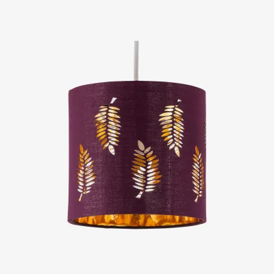 The Range Fern Burgundy Cut Out 15.5cm Table Lamp Shade - Burgundy