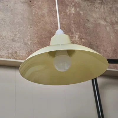 The Range Retro Style Gloss Cream Metal Easy Fit Ceiling Pendant Light Shade - Cream