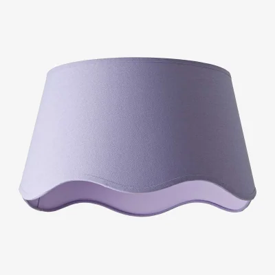 The Range Mabel Large Scallop Edge Linen Lamp Shade - Lilac / 0.47kg