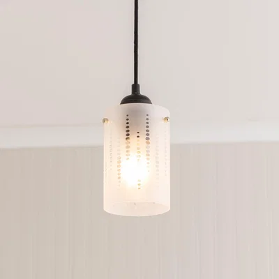 The Range Elsie Frosted Glass Spotted Ceiling Small Light Shade - White