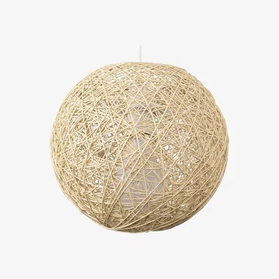 The Range Bjorn Small Ratten Wicker Cream Ceiling Pendant Shade - Cream