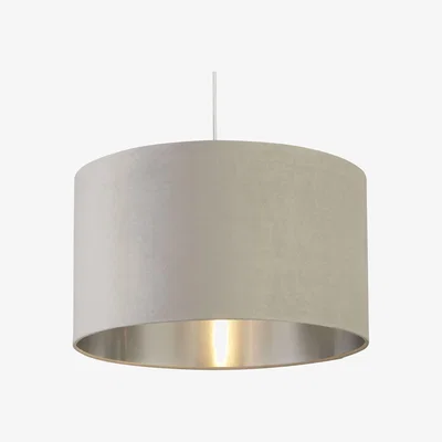 The Range Grande Light Grey Velvet Shade - Grey