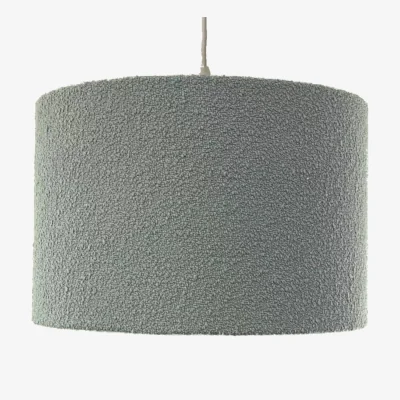 The Range Boucle Duckegg Easy Fit Fabric Pendant Shade - Boucle Duck Egg Fabric