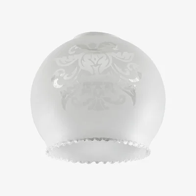 The Range 3 Pack Decoratively Etched Pattern Frosted White Glass Replacement Shades - White