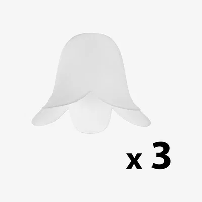 The Range 3 Pack White Petal Glass Ceiling Pendant Shade - White