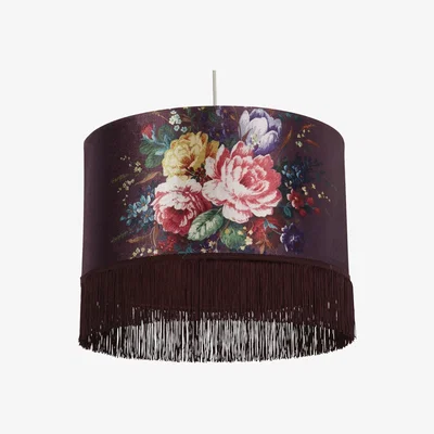 The Range Floral Velvet Shade  - Purple