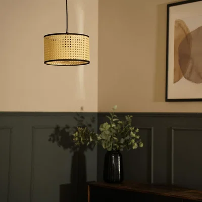 The Range Reni Natural Wicker Cane Lampshade - Natural