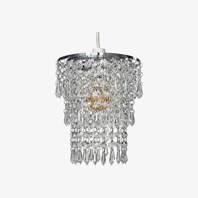 The Range Acrylic Droplets Silver Ceiling Pendant Droplets Shade - Silver