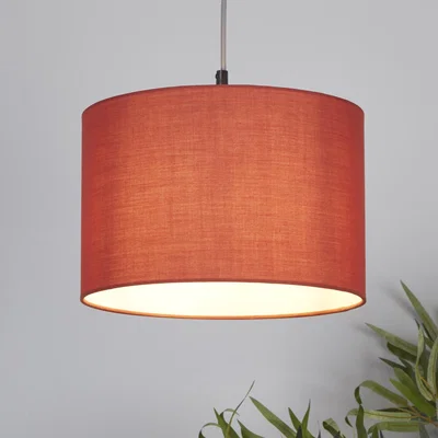 The Range 2 x Clyde Drum Shade 30Cm Terracotta - Terracotta