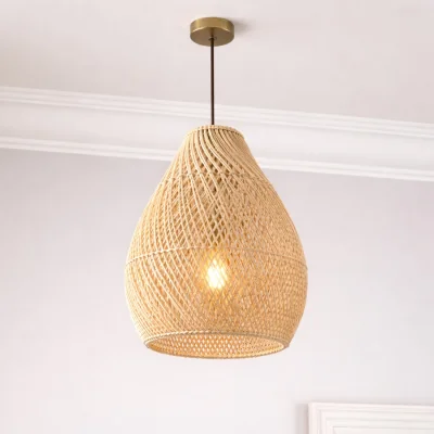 The Range CGC Enya Natural Rattan Easy Fit Hand Made Lampshade - Bamboo / Rattan