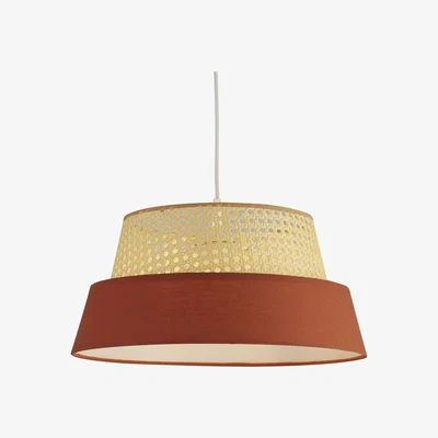 The Range Rattan and Linen Orange Shade  - Orange