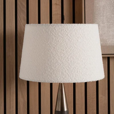 The Range Boucle Tapered Lampshade - White / 45cm