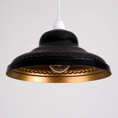 The Range Delta Black Ceiling Pendant Shade - Black