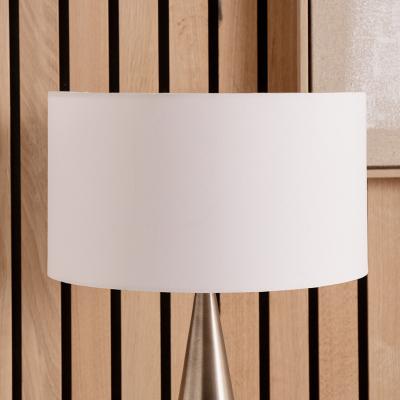 The Range 25cm Poly Cotton Drum Table Lampshade Cylinder Table Lamp Shade - Cream