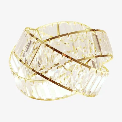 The Range Hudson Acrylic Jewel Intertwined Twisted Easy Fit Shade - Gold