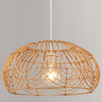 The Range Scallop edge Rattan Ceiling Shade  - Brown