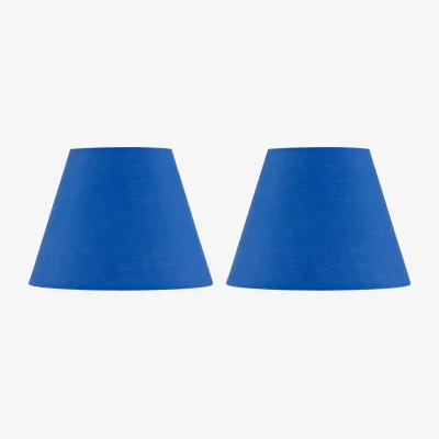 The Range Set Of 2 Prior Fabric Shades - Textured Royal Blue Cotton