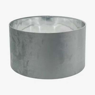 The Range Reni Large Velvet Lampshade Metallic Chrome Inner - Grey