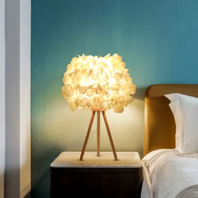 The Range Fabric Lampshade Tripod Base Table Lamp - White