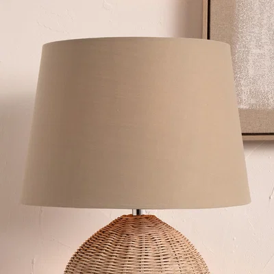 The Range 35cm Tapered Poly Cotton Lamp shade for Table Lamp and Floor Lamp - Brown