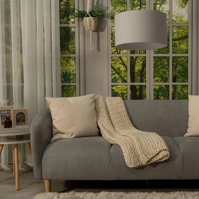 The Range Reni Medium Pendant Lampshade - Grey
