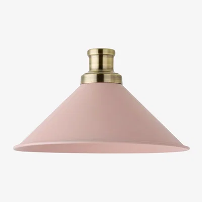 The Range Morgan Tapered Metal Rolled Edge Pendant Shade - Blush Pink / Yes - Blush Pink / Yes