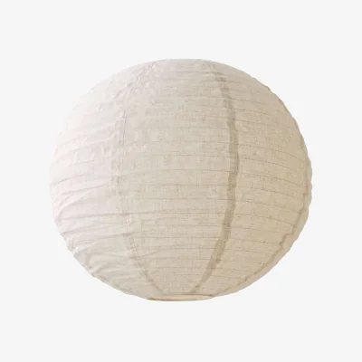 The Range Etta Natural Linen XL Globe Lamp Shade - Linen / No - Linen