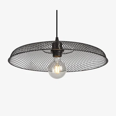 The Range Cassidy Large Black Mesh Easy Fit Metal Pendant Shade - Black