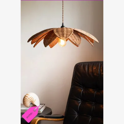 Rockett St George Beautiful Rattan Flower Easyfit Shade - SAMPLE