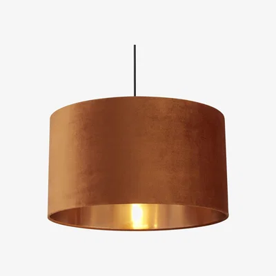 The Range Prague Burnt Orange  Velvet Shade - Orange