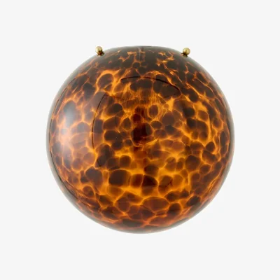 The Range Chiara Leopard Print Glass Easy Fit Pendant Shade - Leopard