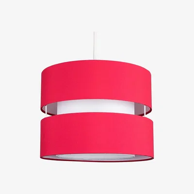 The Range Modern 2 Tier Red Cylinder Ceiling Pendant Light Shade - Red