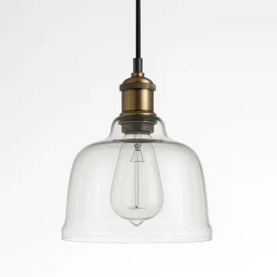 The Range CGC HONEY Clear Glass Dome Diner Lampshade - Clear