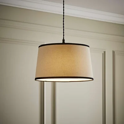 The Range Aspen Medium Trim Tapered Lamp Shade - Black