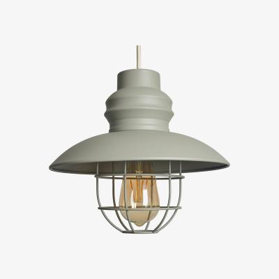The Range Modern Cement Grey Stone Effect Fisherman's Style Ceiling Pendant Light Shade - Cement